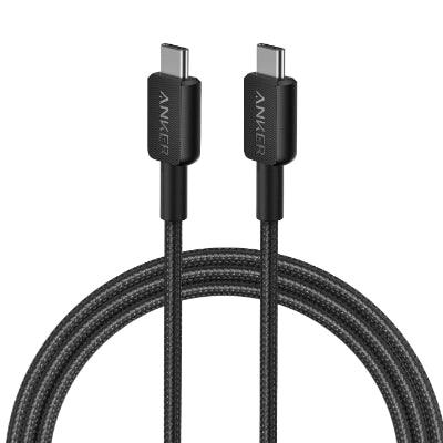Anker 322 USB C Cable 6ft Braided Durable and Fast Charging - Black