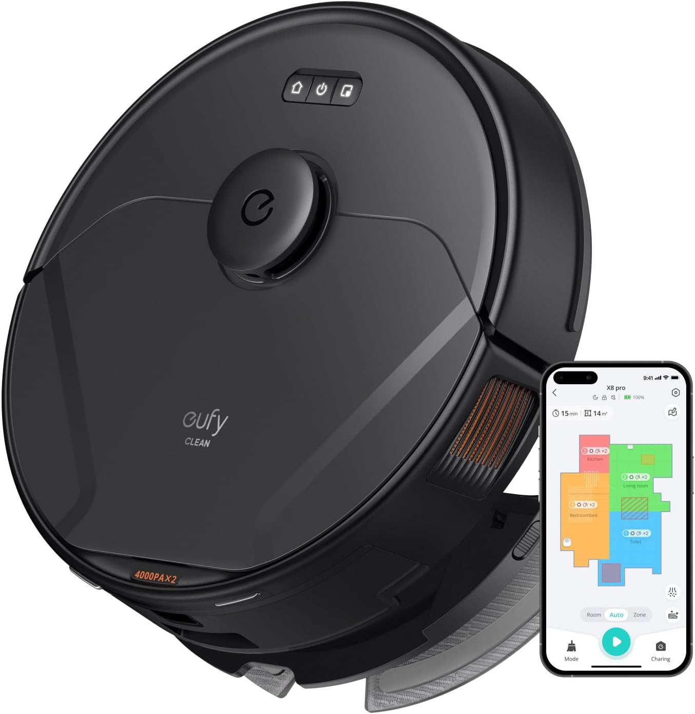 Anker Eufy Clean X8 Pro Robot Vacuum Cleaner - Black