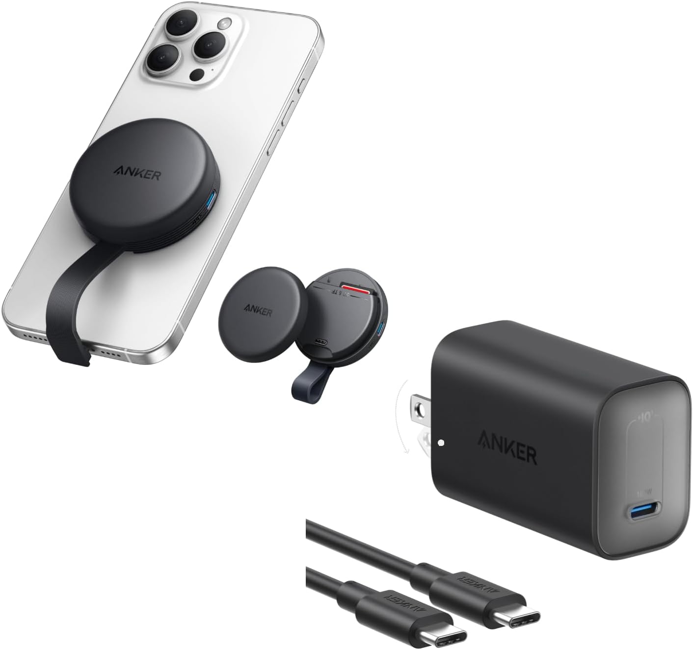 Anker MagGo USB C Adapter 3 in 1 10Gbps - Black