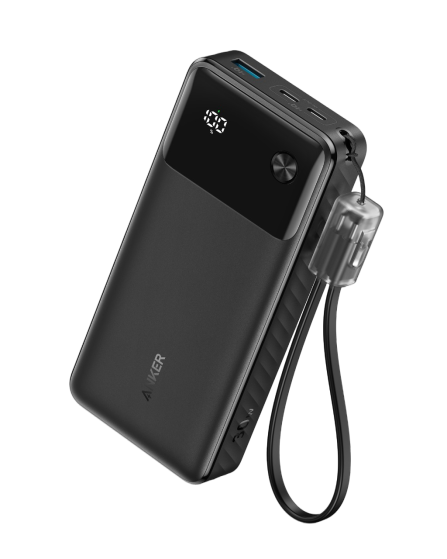 Anker Powercore 20000mAh 30W Power Bank with USB C Cable - Black