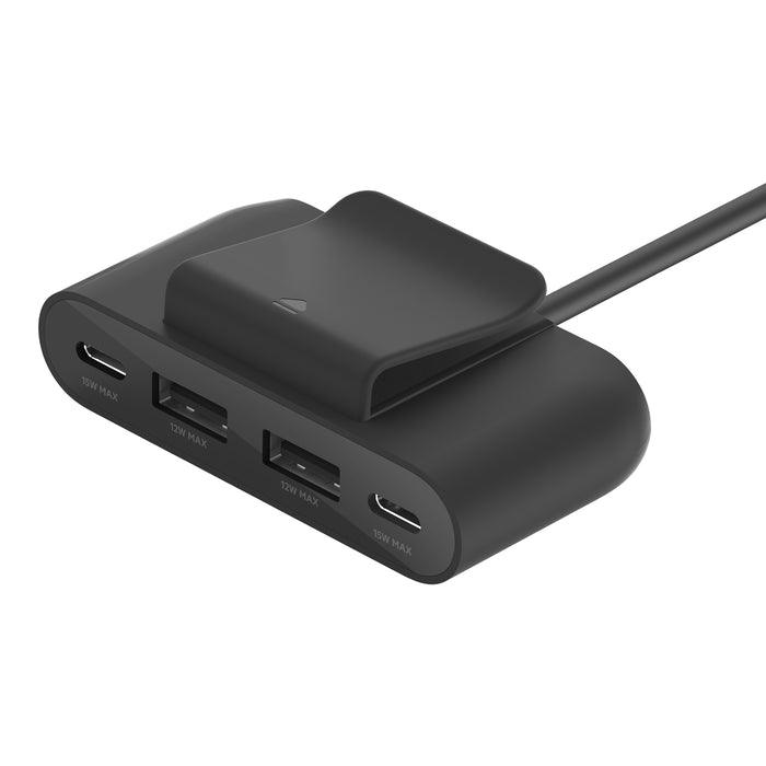 Belkin BoostCharge 4 Port USB Power Extender Easy Charging - Black
