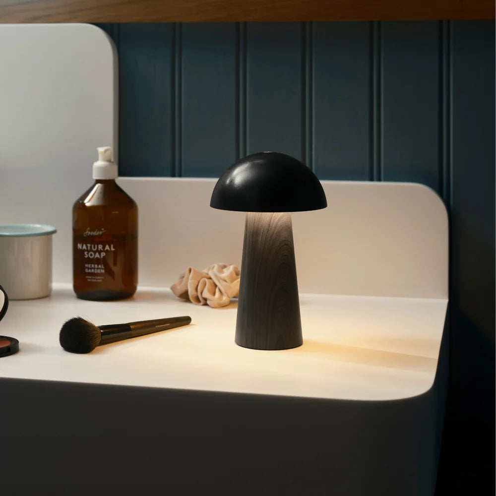 Kreafunk Bello Portable LED Lamp – Brown Wood | 50H Battery