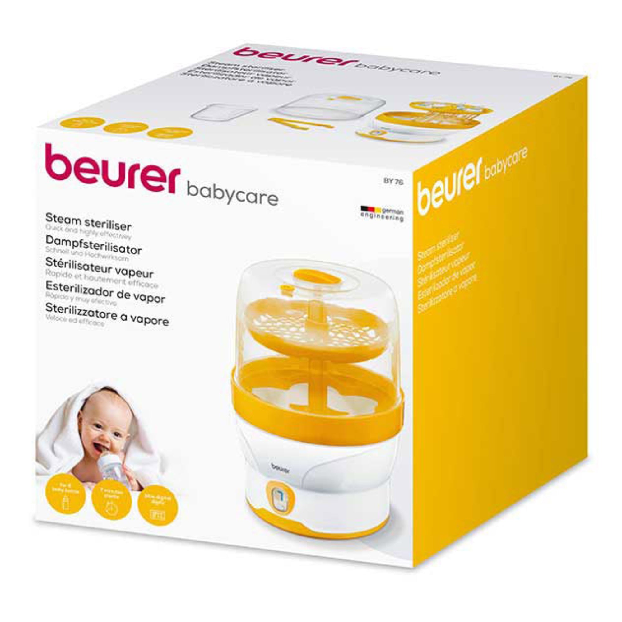 Beurer BY 76 Fast Baby Bottle Sterilizer with LED