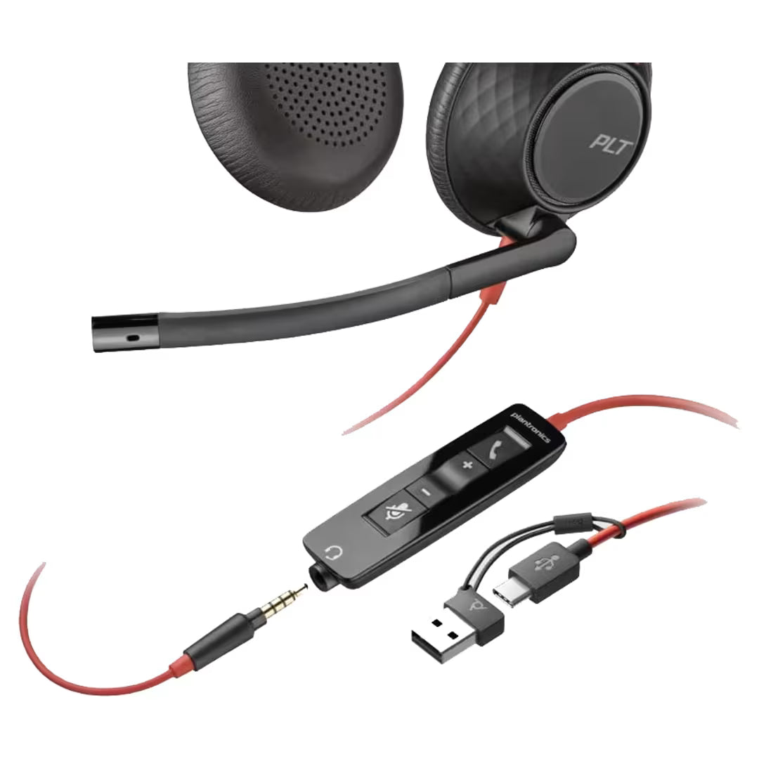 سماعة Poly Blackwire C5220T USB للكول سنتر بإلغاء الضوضاء