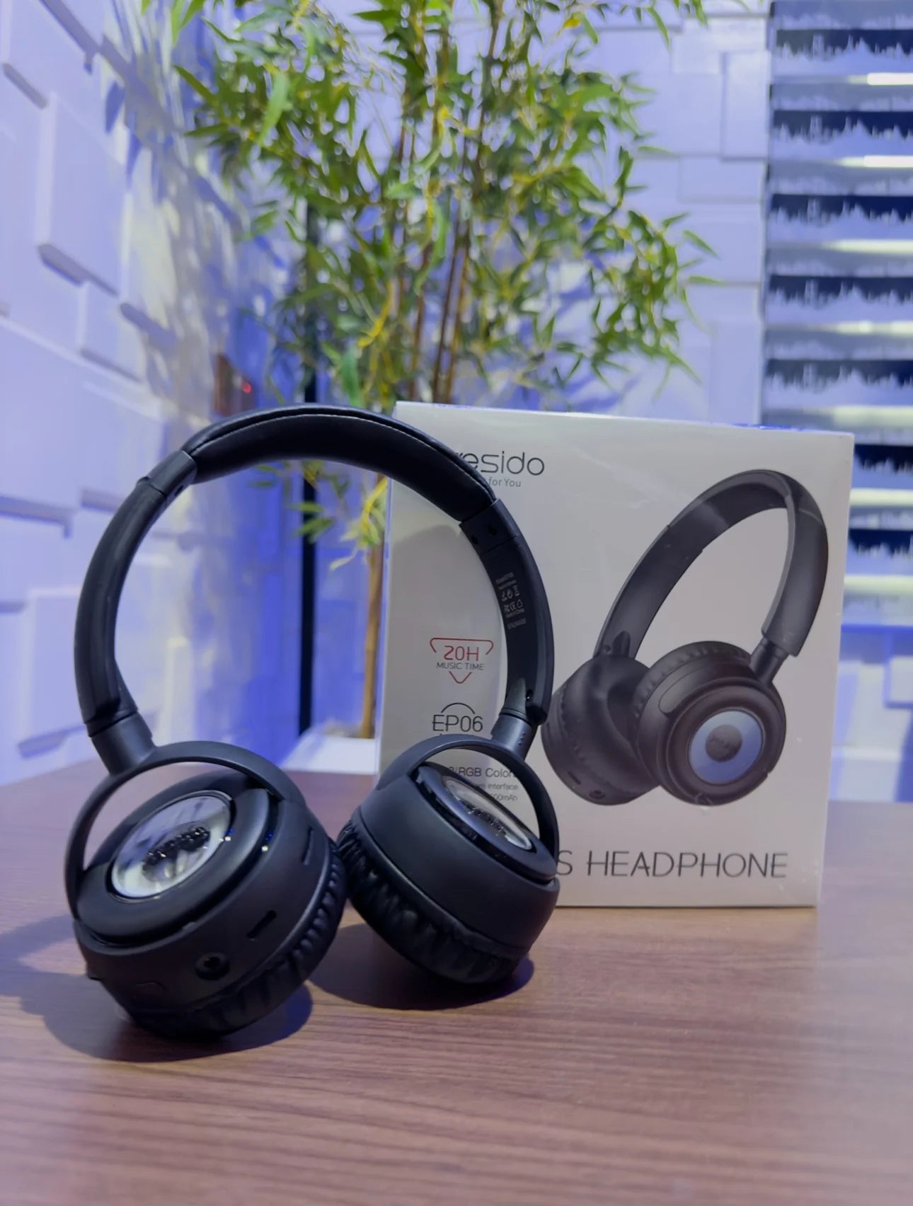 سماعات رأس Yesido EP06 BT5.3 - أضواء RGB وبطارية طويلة الأمد