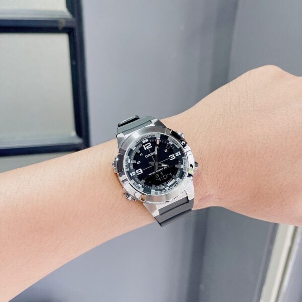 Casio Enticer Black Rubber Black Dial for Men AMW-870-1A