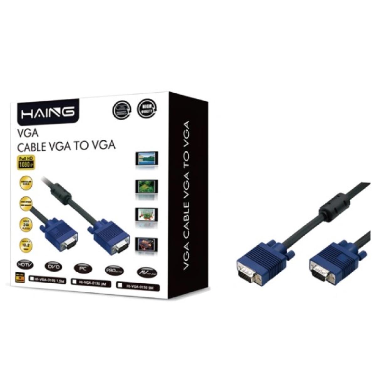 HAING HD15 1080P VGA Cable 15-Pin Male to Male – 10M