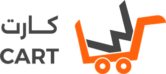 Logo of a shopping cart with Arabic text 'كارت' and the English word 'CART'.