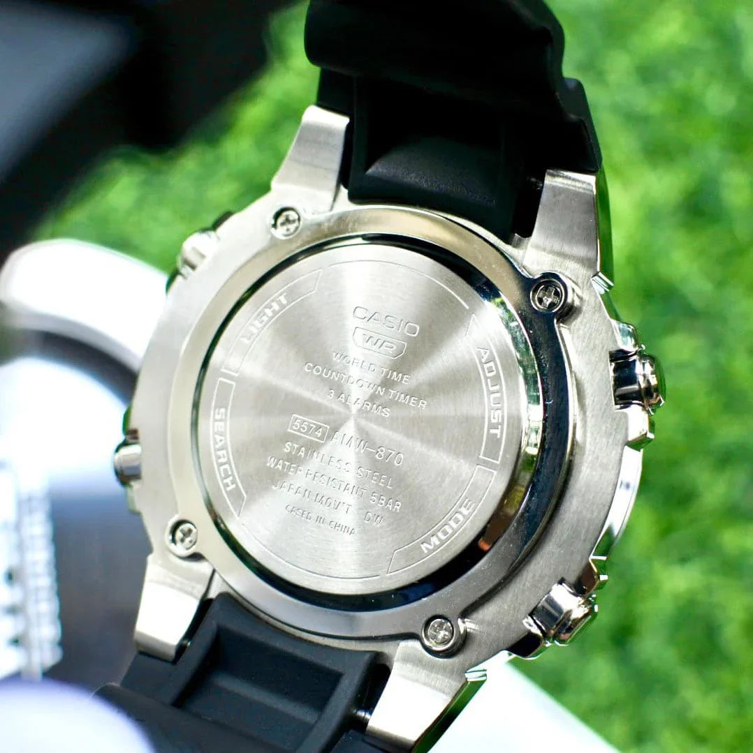 Casio Enticer Black Rubber Black Dial for Men AMW-870-1A