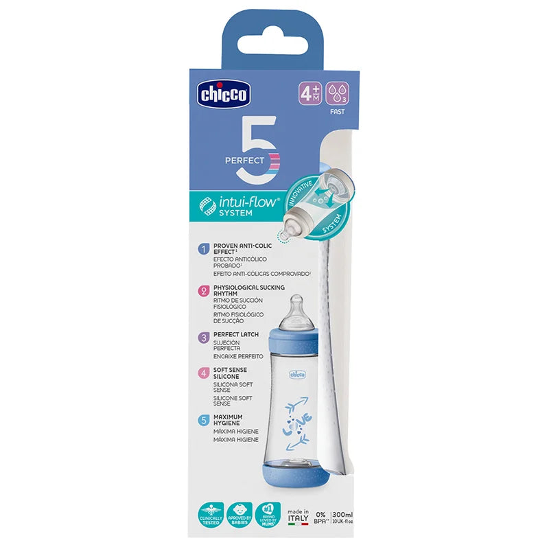 Chicco P5 BOY Bottle 300ml Anti-Colic Fast Flow 2023 CL2