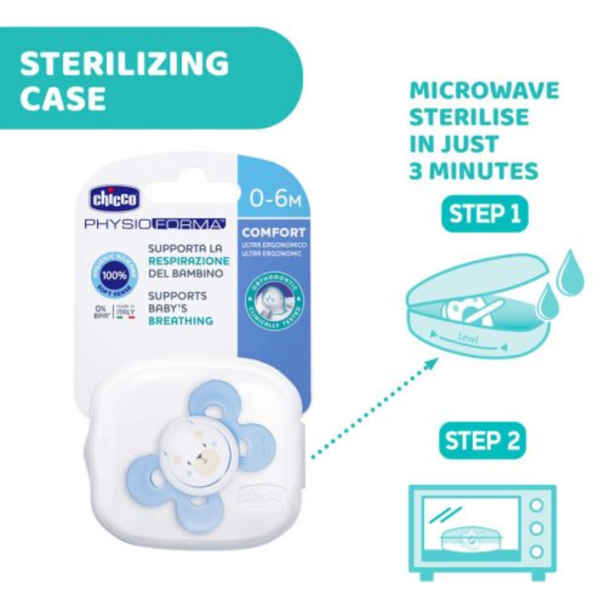 Chicco Physio Comfort 0-6M Soother Soft & Breathable