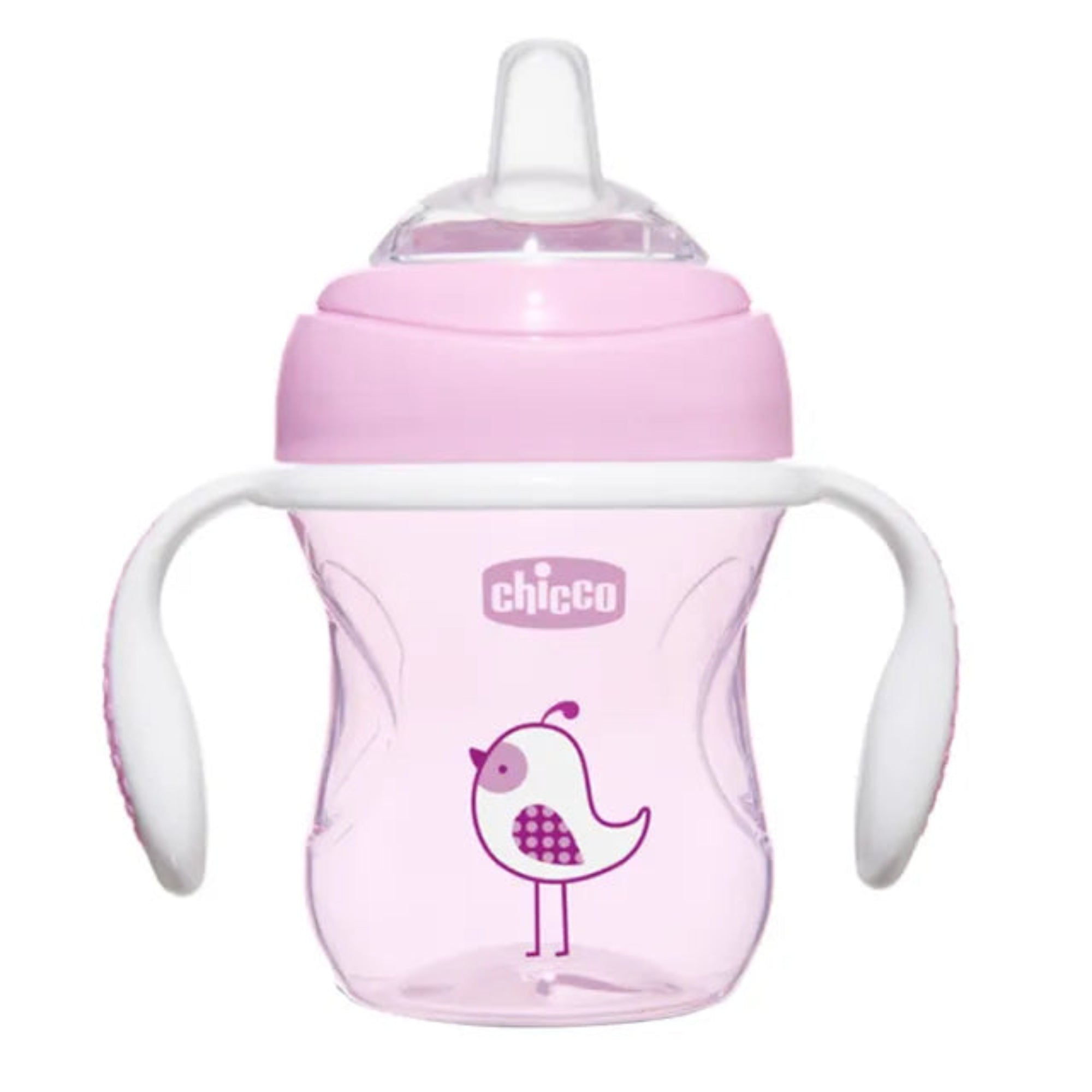 Chicco Transition Cup 4M+GIRL PACK1 Spill-Proof Design - Pink