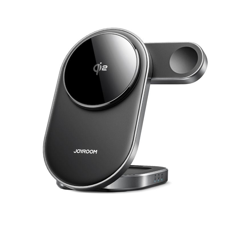 شاحن لاسلكي جويروم 3 في 1 للهواتف والساعات وسماعات الأذن