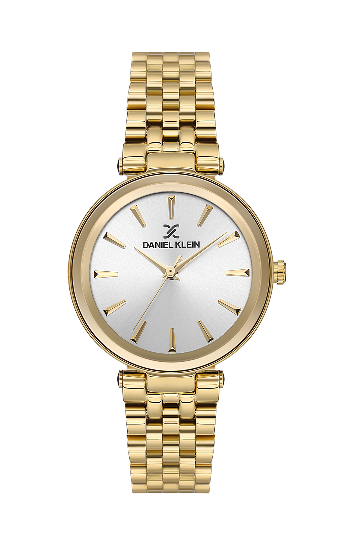 Daniel Klein DK.1.13631-4 Women's Analog Watch - Silver Dial, Gold Steel