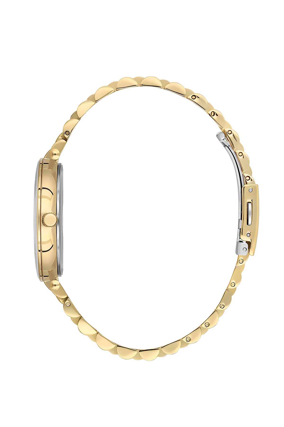 Daniel Klein DK.1.13631-4 Women's Analog Watch - Silver Dial, Gold Steel