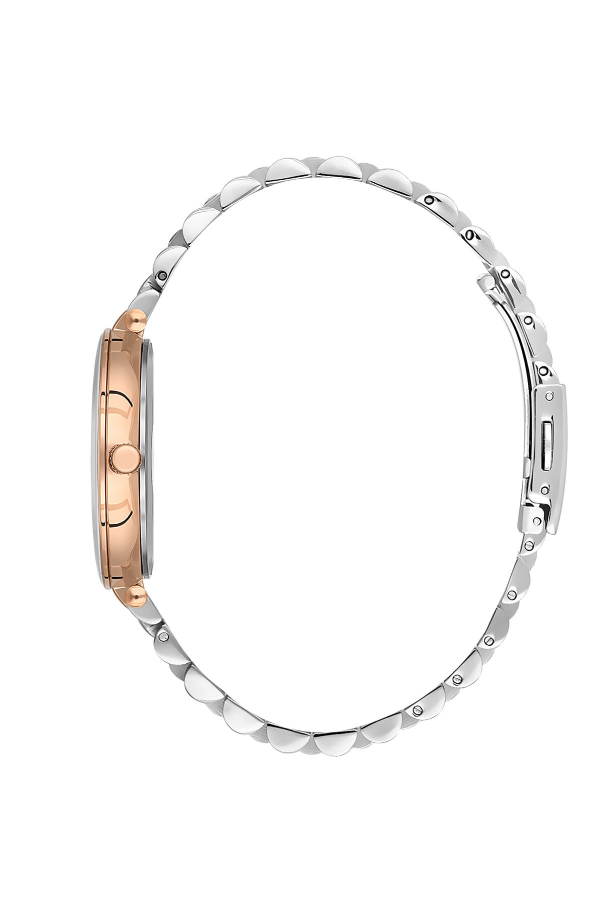 Daniel Klein DK.1.13631-6 Women's Analog Watch - Brown Dial, Silver & Rose Gold