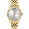 Daniel Klein DK.1.13867-3 Women's Analog Watch - Silver Dial, Gold Steel