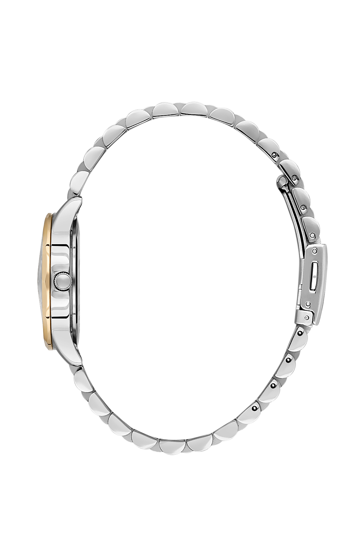 Daniel Klein DK.1.13898-5 Women's Watch - Green Dial Silver Gold Steel Bracelet