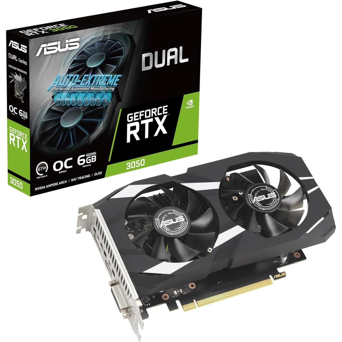 بطاقة رسومات ASUS Dual GeForce RTX 3050 OC 6GB GDDR6