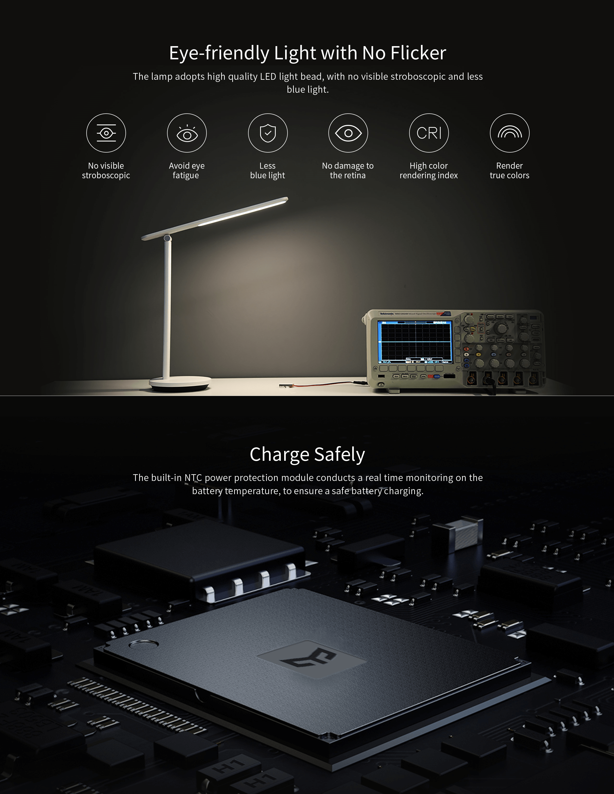 من ييلايت Z1 Pro قابل للطي LED مصباح مكتبي