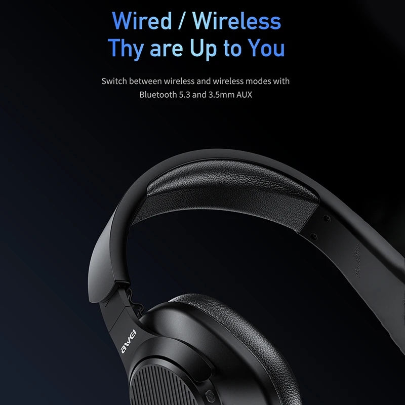 سماعة رأس لاسلكية AWEI Pro Active Noise Reduce - أسود