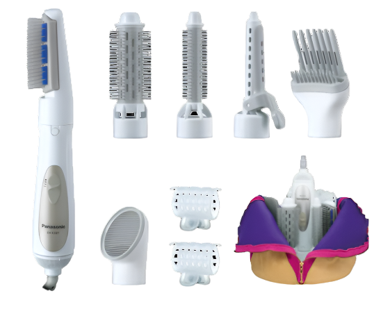 Panasonic 8 in 1 Hair Styler - 6 Attachments Silent Mode