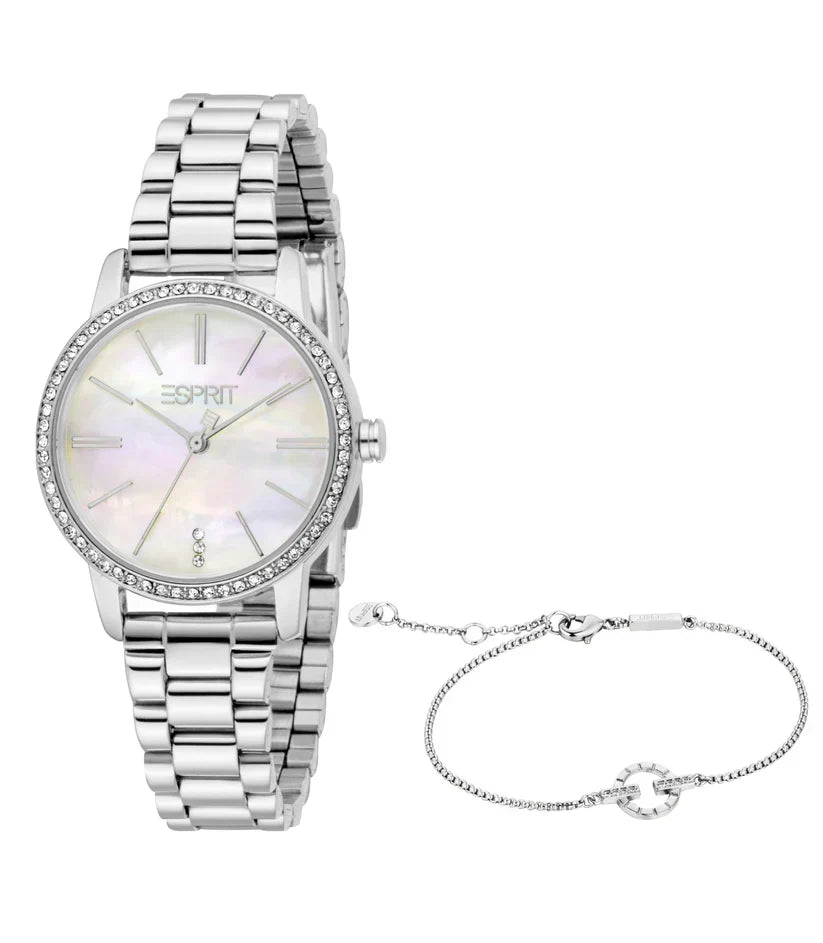 ESPRIT ES1L561M0045 SILVER STEEL BAND WHITE DIAL FOR WOMEN
