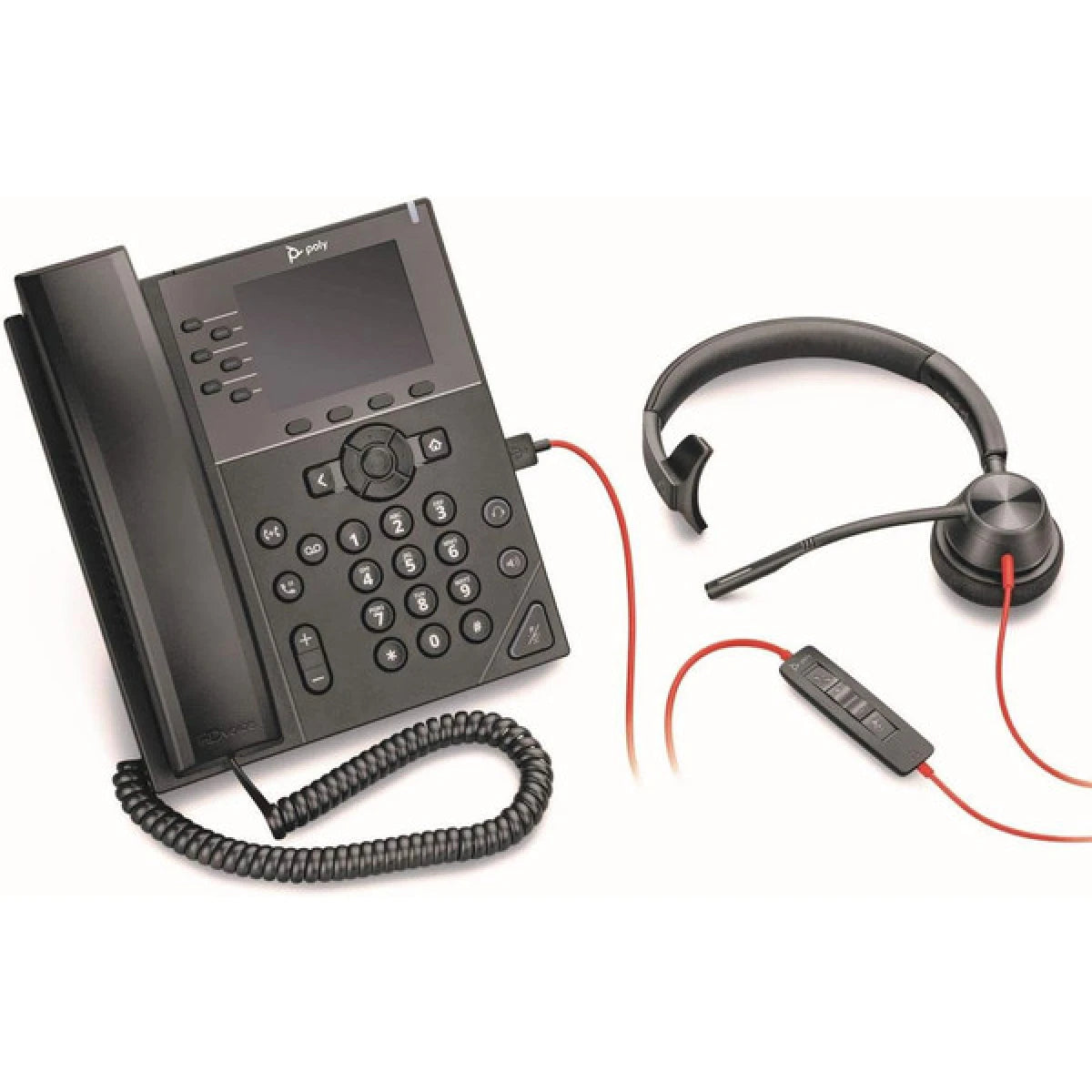 سماعة Poly Blackwire 3310 USB-C بميكروفون عازل للضوضاء