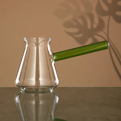 Almarjan 650ml Glass Coffee Heater - Green