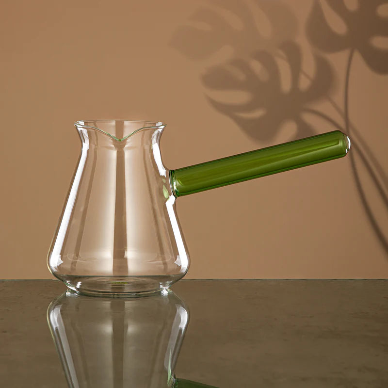 Almarjan 650ml Glass Coffee Heater - Green