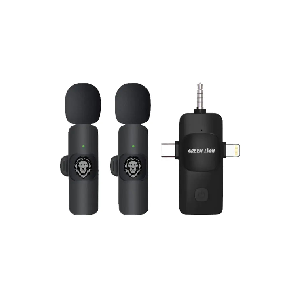 Green Lion 3-in-1 Microphone (Type-C / Lightning / AUX)