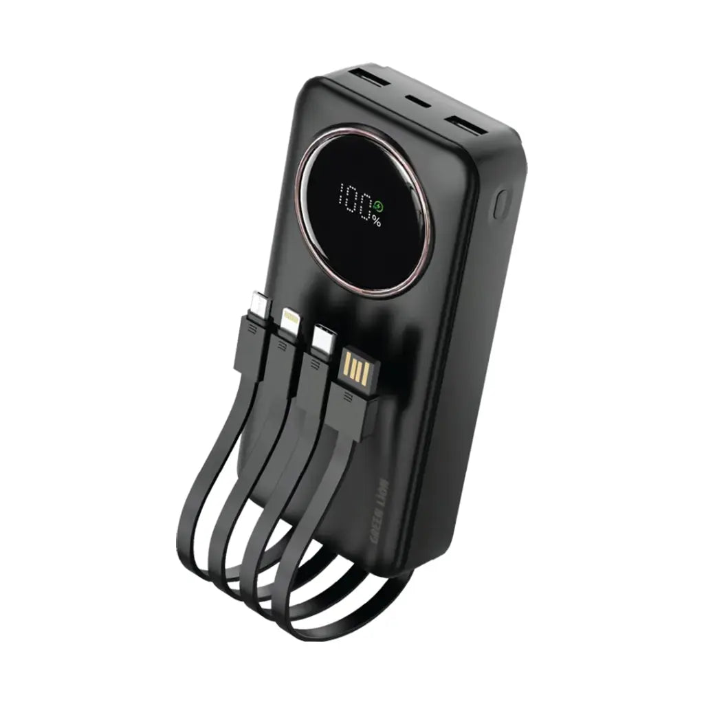 Green Lion Power Pulse 20000mAh Power Bank – Black