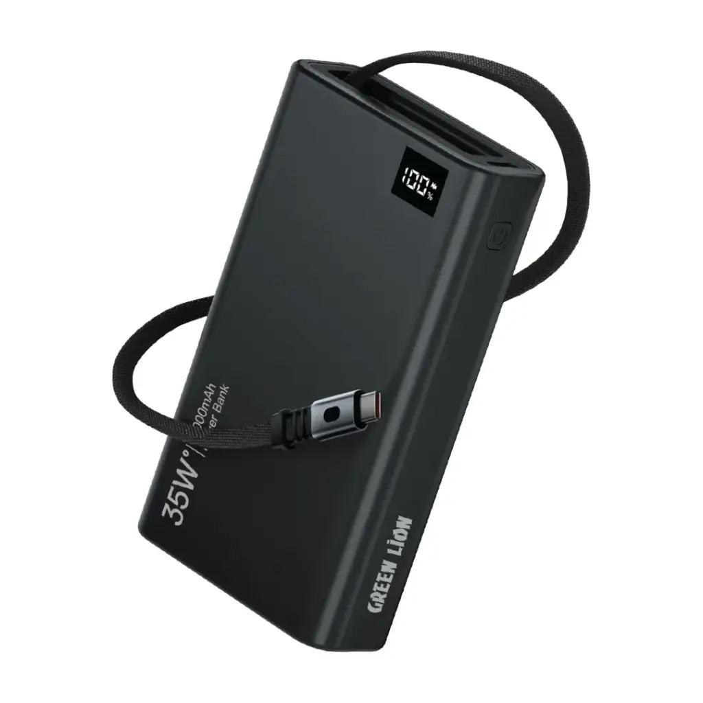 Green Lion 35W 10000mAh Retractable Power Bank