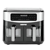 Geepas 9L Dual Basket Digital Air Fryer VORTEX Technology