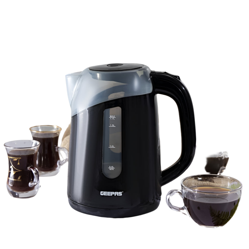 Geepas Electric Kettle 1.7L 2200W Double Wall Auto Shut-Off