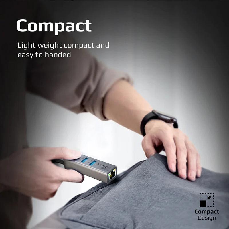 PROMATE GigaHub C USB C Hub with Ethernet and USB 3.0 Ports - Pre Order