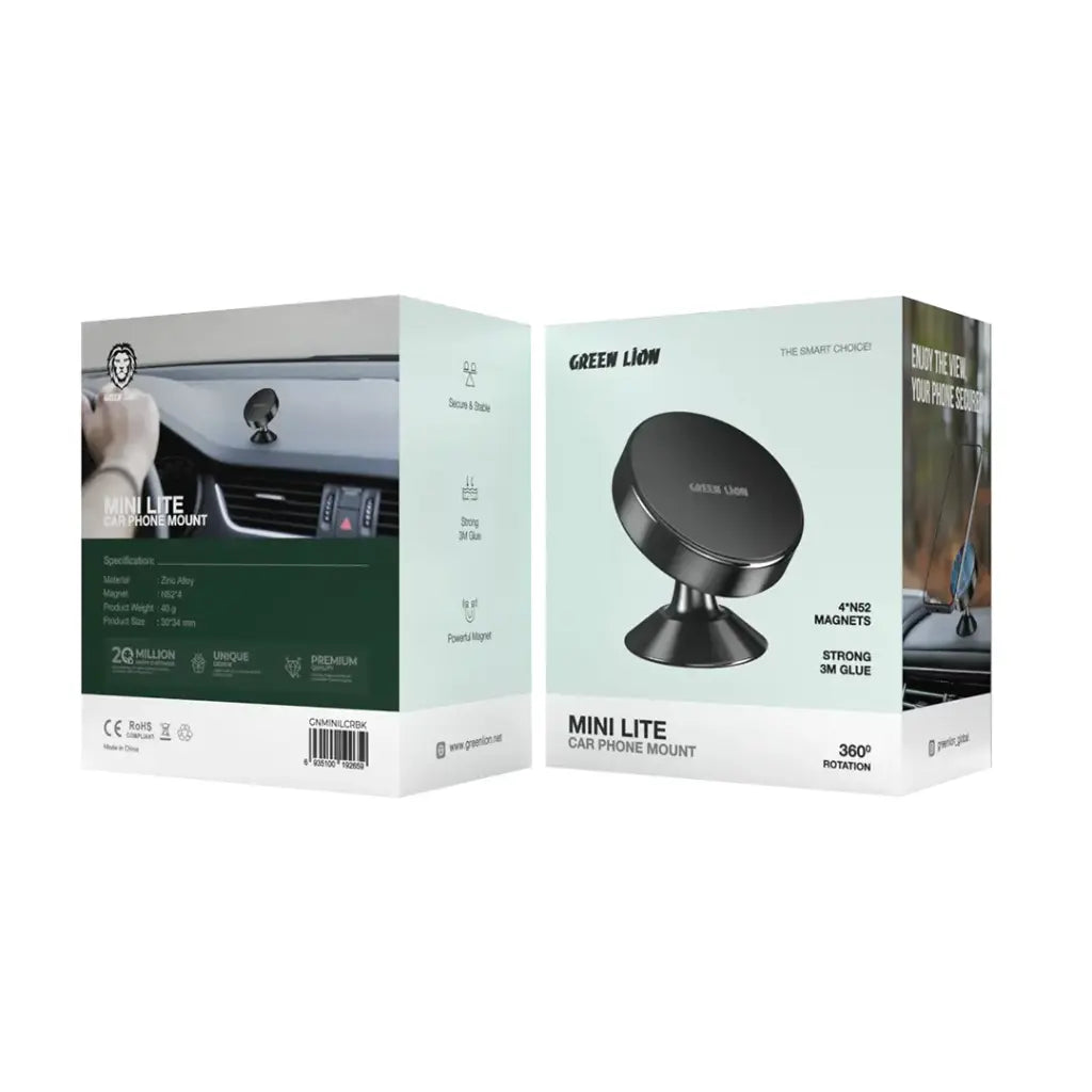 حامل الهاتف في السيارة Green Lion Mini Lite - أسود