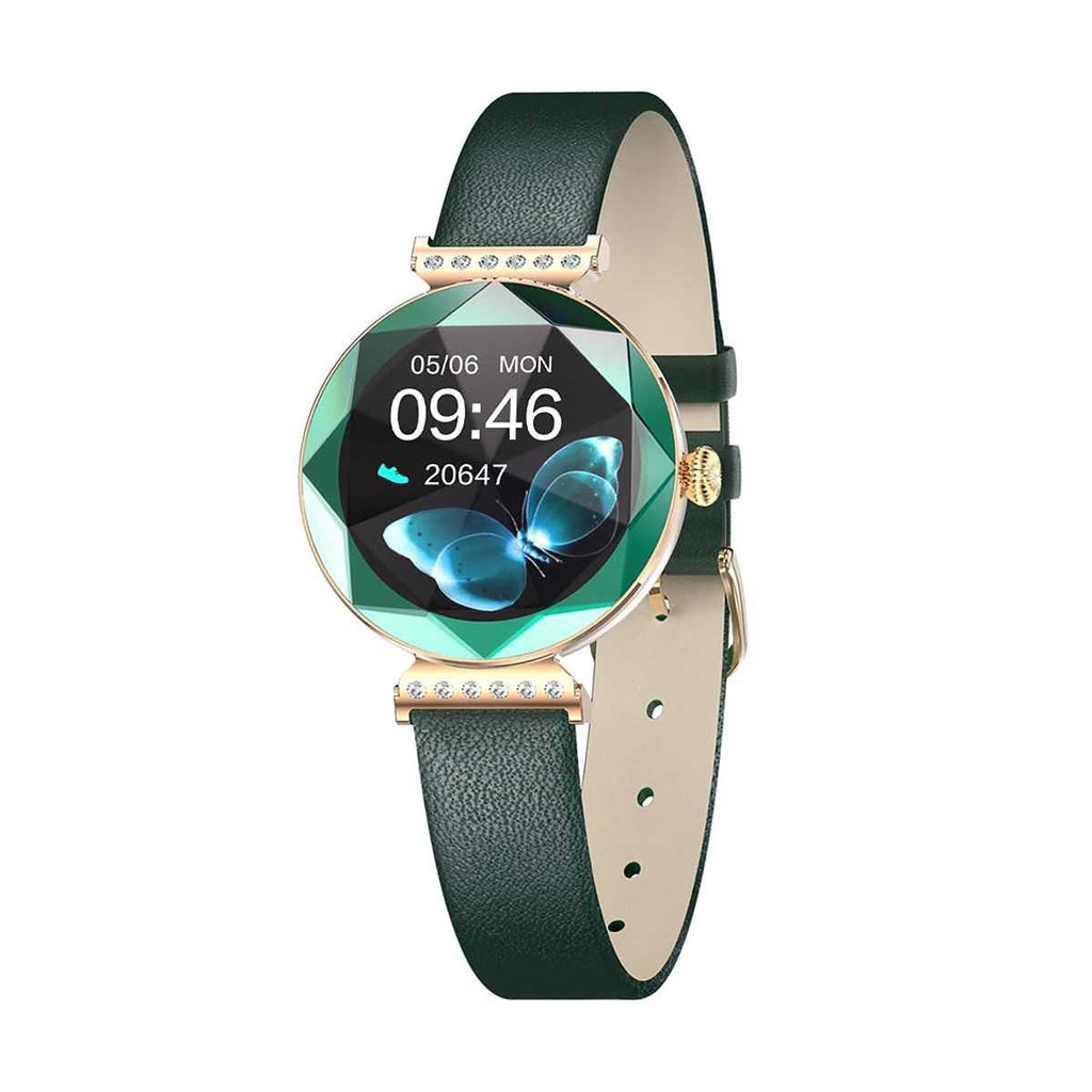 Green Lion Swarovski Smart Watch Elegant & Smart - Green