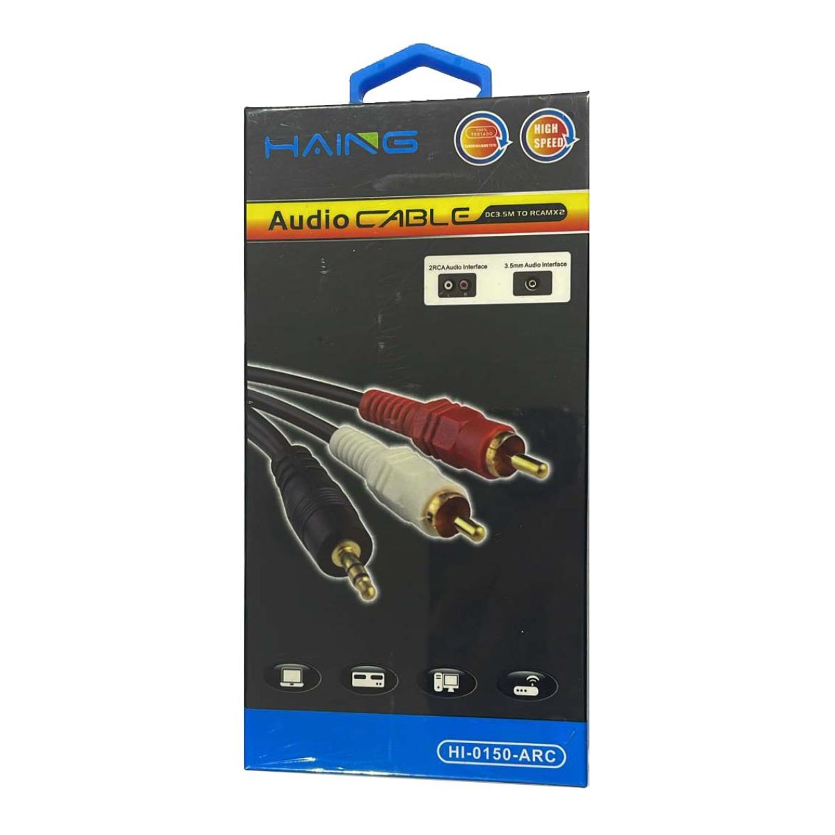 Haing HI-0150-ARC DC3.5M to RCA Audio Cable – 1.5M