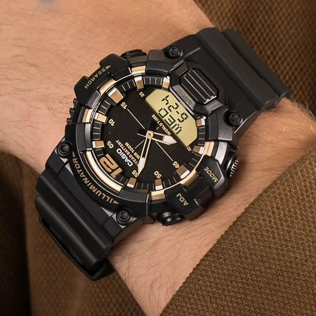 Casio Men's Analog-Digital Combination Black Resin Band