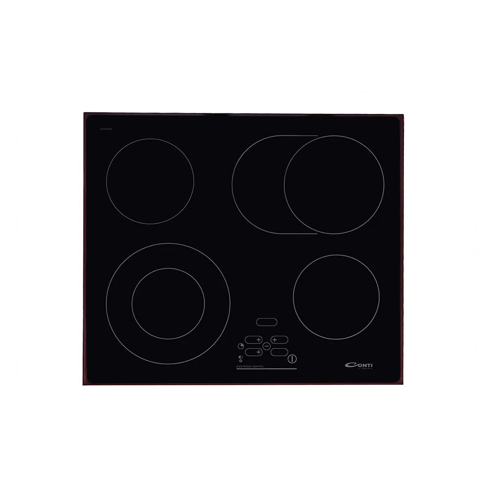 Conti Bi Hob 60cm, Electric, 4 Burners, Cast Iron – HET 64014 BK