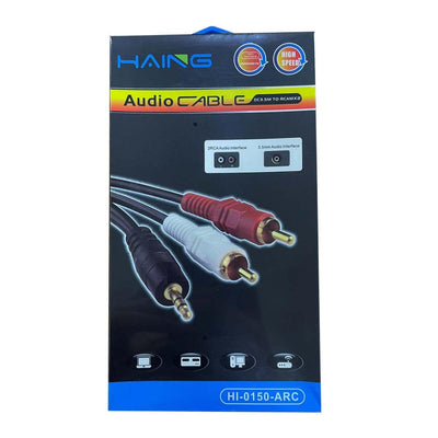 Haing HI-0150-ARC DC3.5M to RCA Audio Cable – 3M