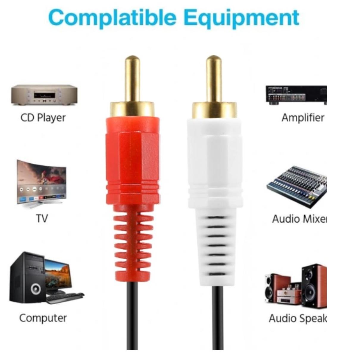 Haing HI-0202-RCA 2 RCA Male to 2 RCA Male Audio Cable – 1.5M