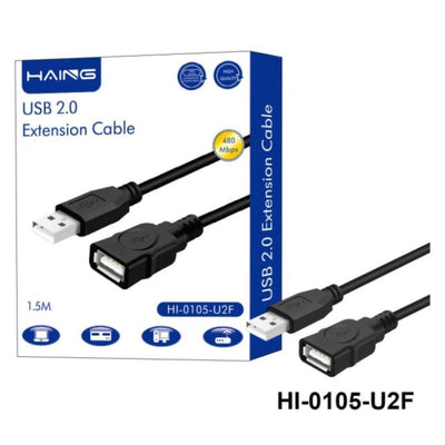 HAING HI-0105-U2F USB 2.0 Extension Cable 1.5M