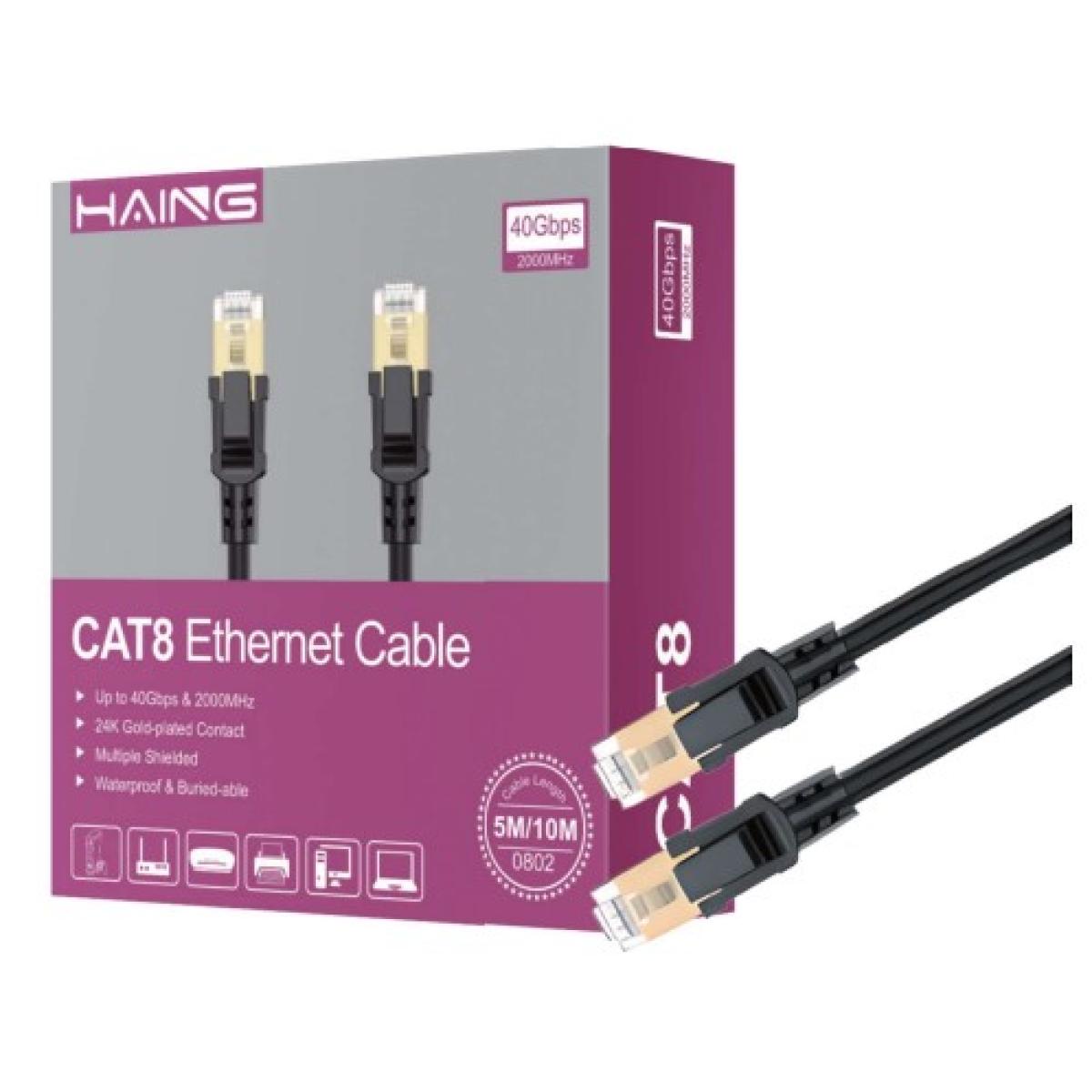 HAING High-Quality Cat8 Ethernet Cable - 5M