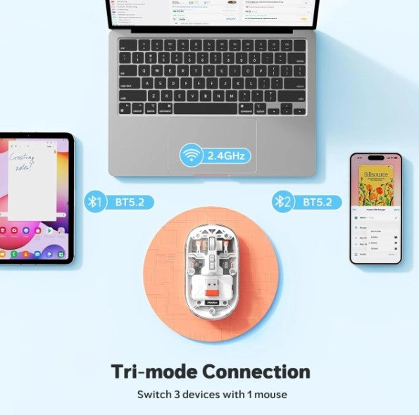 ماوس هاينج HI-TBM100 بلوتوث & لاسلكي 2.4G للأداء المتعدد