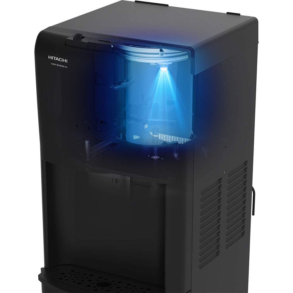موزع مياه هيتاشي HWD-B50000-SV | أسود/ستانلس ستيل UV
