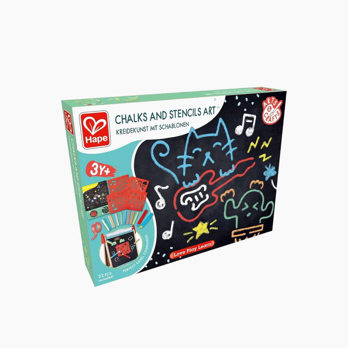 Hape Chalks and Stencils Art Set