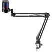 HAVIT Gamenote GK50 PRO Black Edition – 192kHz/24bit USB-C RGB Condenser Microphone with Desk Stand