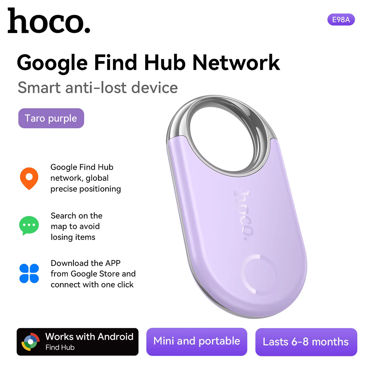 HOCO E98A Starry Anti-Lost Device – Google Find My Device Network